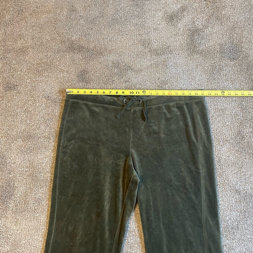 Green Velour Zip Up Hoodie and Pants Set Hoodie 3X Pants XXL Lounge Wear - Picture 14 of 16
